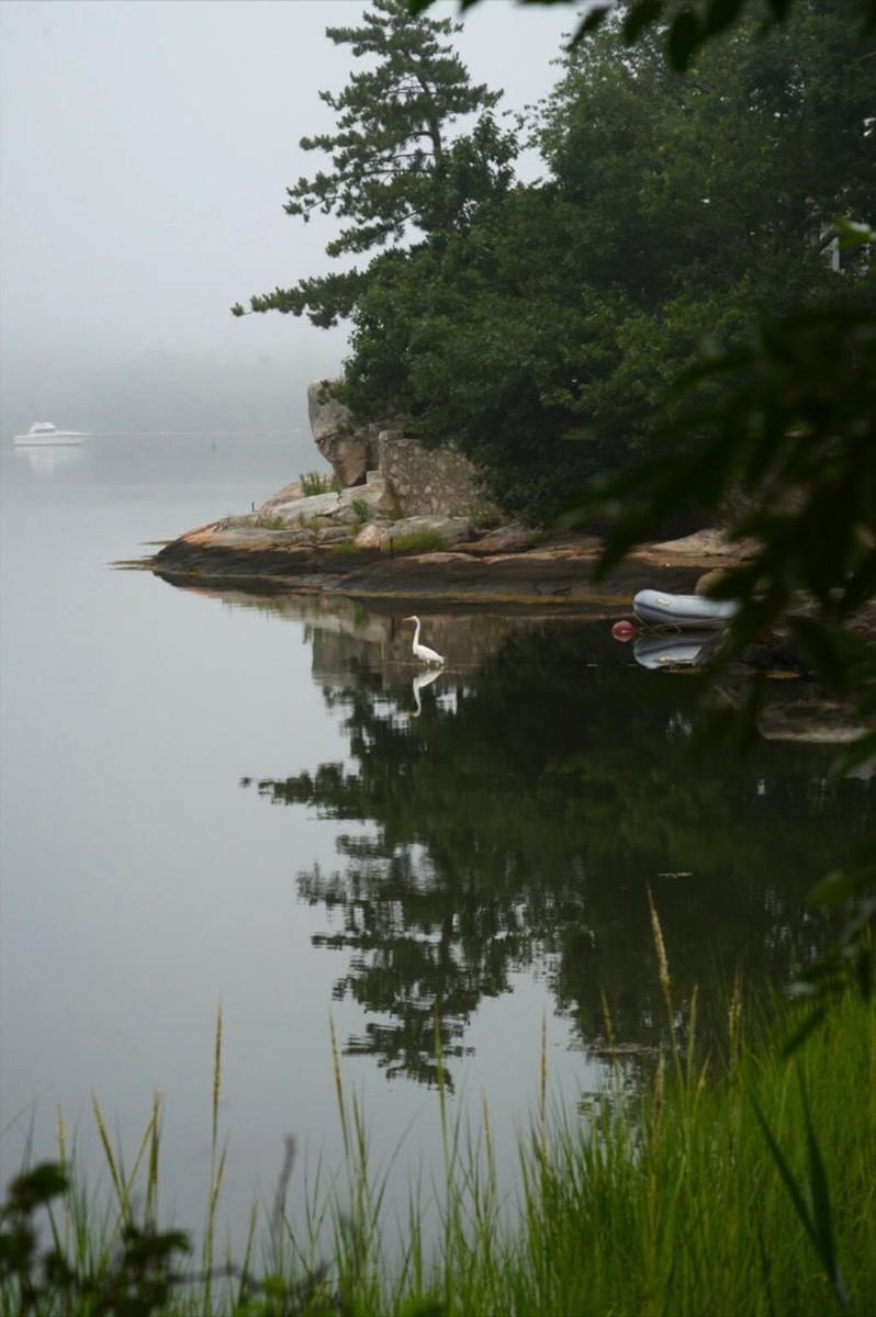 Mystic, CT waterfront rental dock view